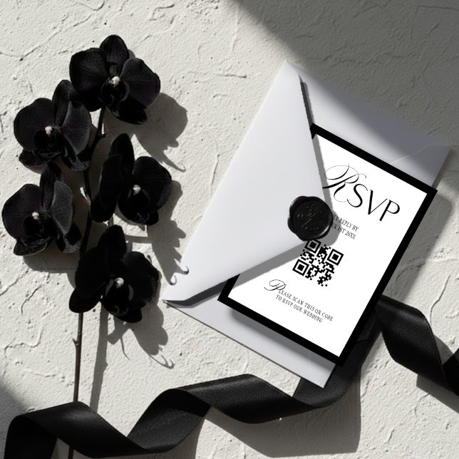 Cartons Réponse Elegant Old Money Black and White  (Créateur téléchargé)