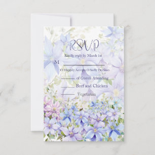 Cartons Réponse Élégant Periwinkle Clematis Mariage