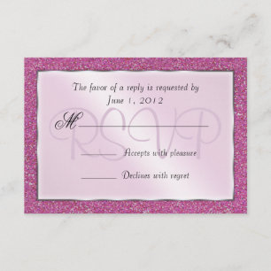Cartons Réponse Élégant rose étincelant doux 16 Parties scintillan