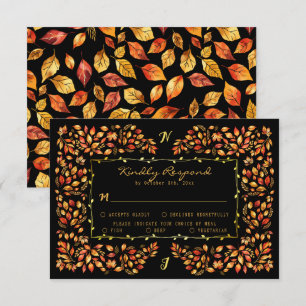 Cartons Réponse Élégant Rustique Terracotta Automne Feuilles Maria