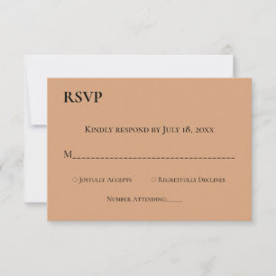 Cartons Réponse Élégant Script simple Monogramme Chic Mariage mode