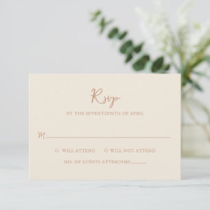 Cartons Réponse Elégant terroir Neutral Mariage moderne
