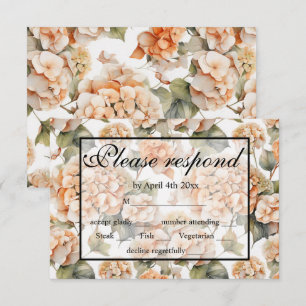Cartons Réponse Elégante aquarelle blanche vert orange boho