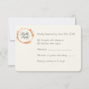 Cartons Réponse Élégante calligraphie de mariage à l'étincelle de 