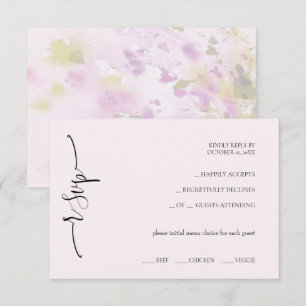 Cartons Réponse Élégante calligraphie Exotique Rose Doux