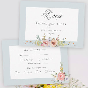 Cartons Réponse Élégante calligraphie florale Pastel Boho