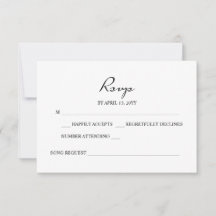 Élégante calligraphie minimaliste Mariage blanc
