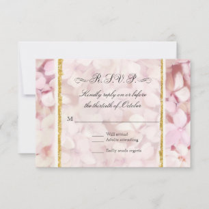 Cartons Réponse Élégante Parties scintillant dorée moderne Blush P