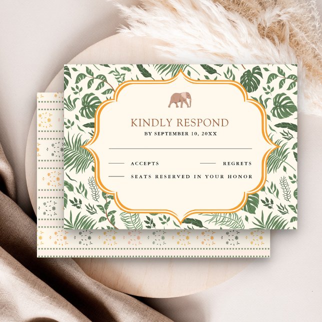 Cartons Réponse Élphant de la Forêt Tropicale Mariage Indien (Créateur téléchargé)