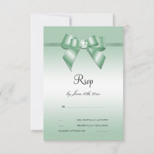 Cartons Réponse Emerald Gem Bow & Ribbon 55e anniversaire de Maria