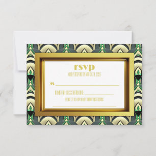 Cartons Réponse Emerald & Gold Art Déco
