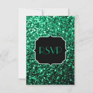 Cartons Réponse Emerald Green fausse parties scintillant scintille