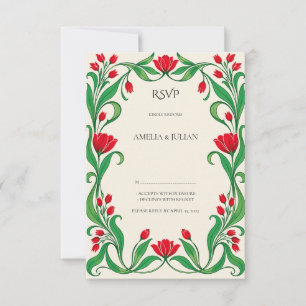 Cartons Réponse Émeraude Écarlate Art Nouveau Vivid