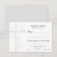 Emma Elegant Cross & Doves Mariage Meal Choix