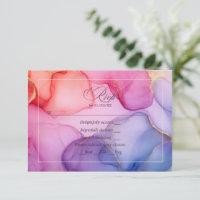 Encre Alcool Rose, Bleue et Dorée