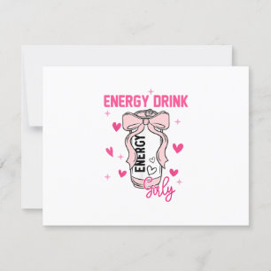 Cartons Réponse Energy Drink Girly Drôle Boire Amoureux Design