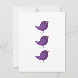 Cartons Réponse Enfants oiseau mignon 