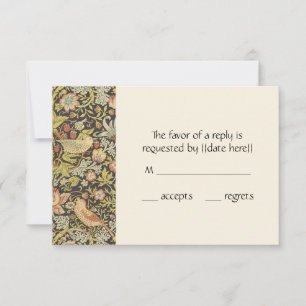 Cartons Réponse Ensemble de mariage vintage Strawberry Thieves