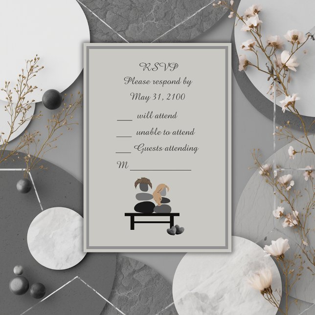Cartons Réponse Eternal Stone couple Boho mariage (Créateur téléchargé)