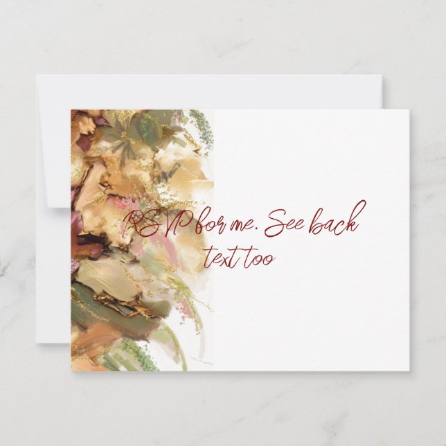 Cartons Réponse Étiquette d'adresse de retour d'art floral ambianc (Devant)