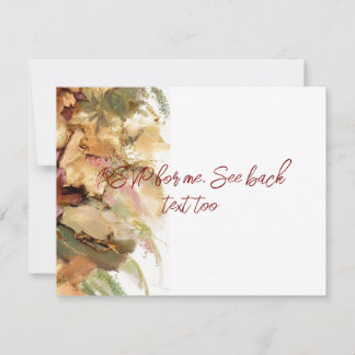 Cartons Réponse Étiquette de retour d'adresse florale ambiance vin