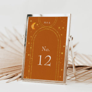 Cartons Réponse Étoiles de lune céleste vintage Numéro du Mariage