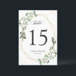 Cartons Réponse Eucalyptus Feuille Mariage géométrique Numéros de<br><div class="desc">Carte de numéro de Mariage géométrique Feuille Eucalyptus. (1) Veuillez customiser ce modèle un par un (par ex. du numéro 1 au xx), et ajouter chaque carte de numéro séparément à votre panier. (2) Pour plus de personnalisation, cliquez sur le lien "customiser plus loin" et utilisez notre outil de conception...</div>