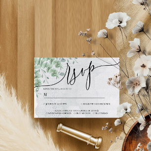 Cartons Réponse Eucalyptus Verdure Calligraphie Simple Bohème