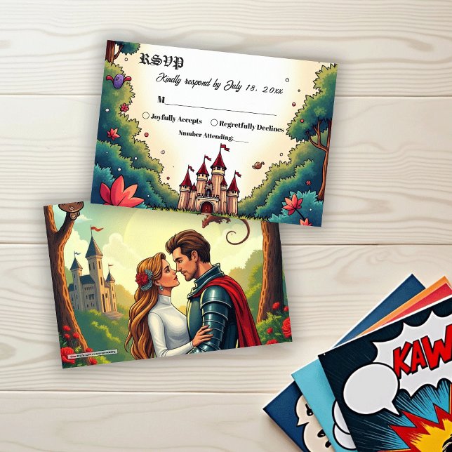 Cartons Réponse Fairytale Once Upon A Time Castle Woodland Wedding (Créateur téléchargé)