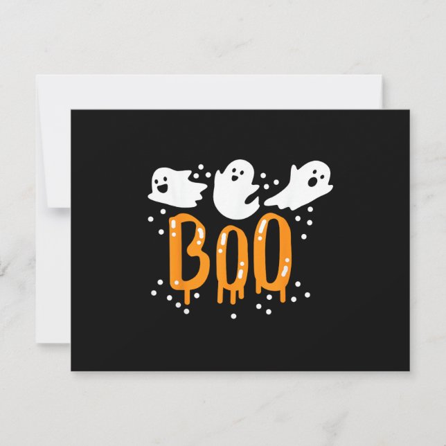 Cartons Réponse Fantôme d'Halloween Chou Mignon (Devant)