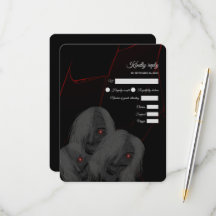 Fantômes à oeil rouge gothique rouge noir - sombre