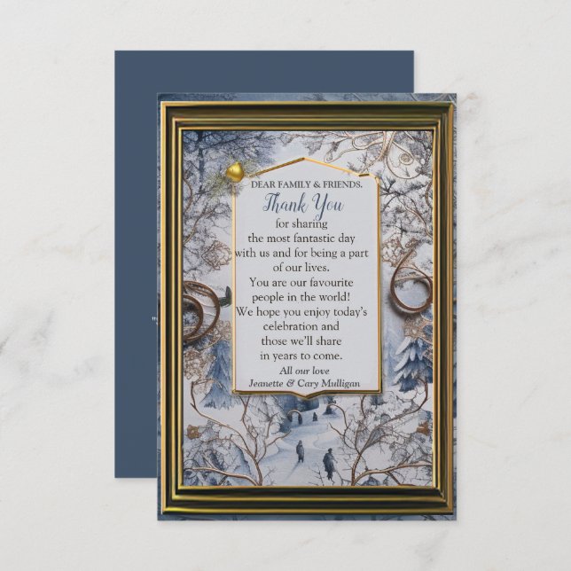 Cartons Réponse Festive Festive Festive de flocon unique (Devant / Derrière)