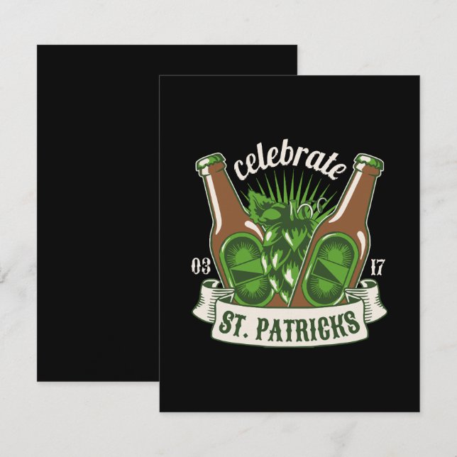 Cartons Réponse Fête de la Saint-Patrick (Devant / Derrière)
