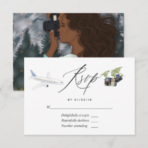 Cartons Réponse Fête de mariage de Miss à Mrs Voyage