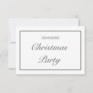 Cartons Réponse Fête de Noël noir blanc minimaliste moderne