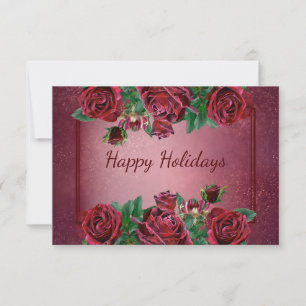 Cartons Réponse Fête des Fêtes de Noël rose tendance