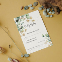 Feuilles chic Eucalyptus avec Mariage Gold Accents