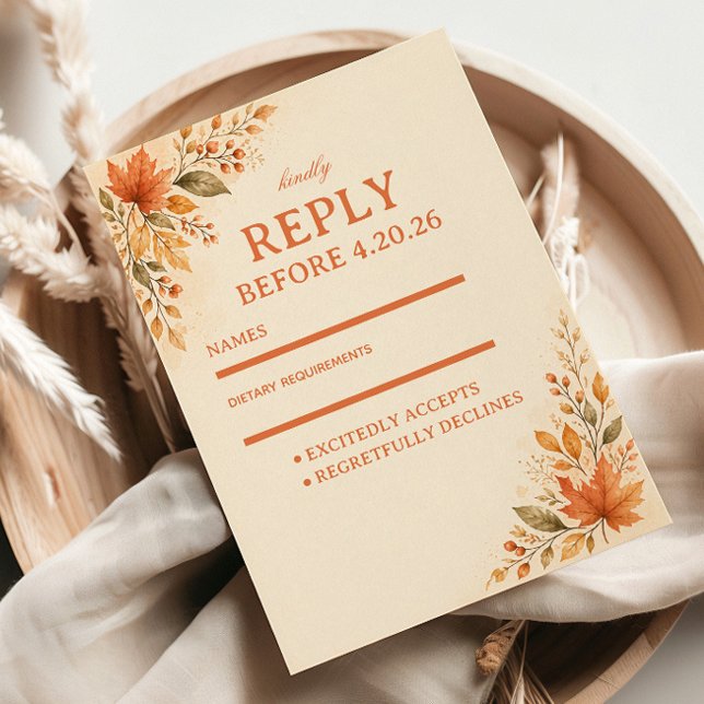 Cartons Réponse Feuilles d'automne chaudes (Créateur téléchargé)