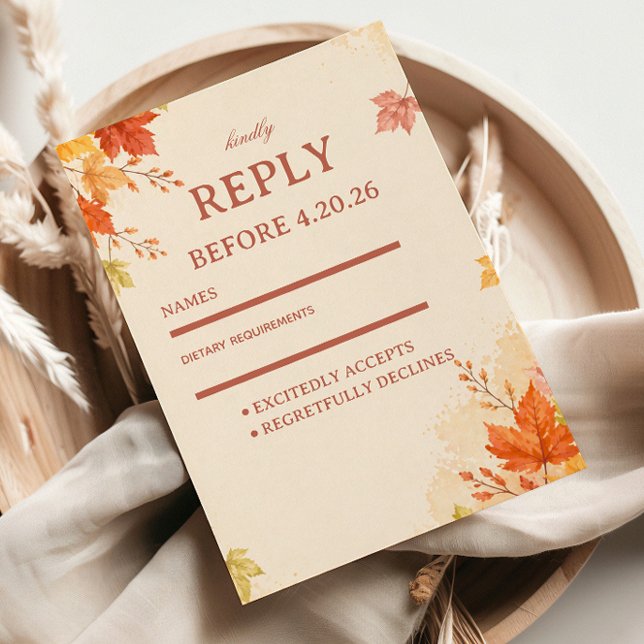 Cartons Réponse Feuilles d'Automne Chaudes (Créateur téléchargé)