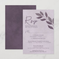 Feuilles désireux Dusty violet moderne chic Mariag