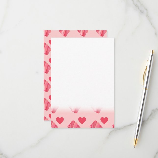 Cartons Réponse Fille Marshmallows Coeur Rose Candy Valentines Day (Devant/Arrière en situation)