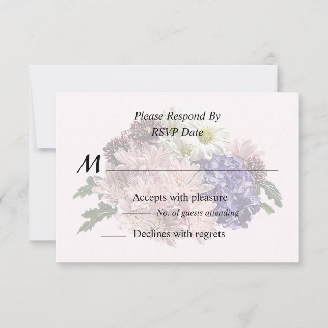 Cartons Réponse Filles, Hydrangea et marguerites (Devant)