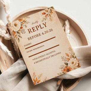 Cartons Réponse Fleur d'Automne Chaud