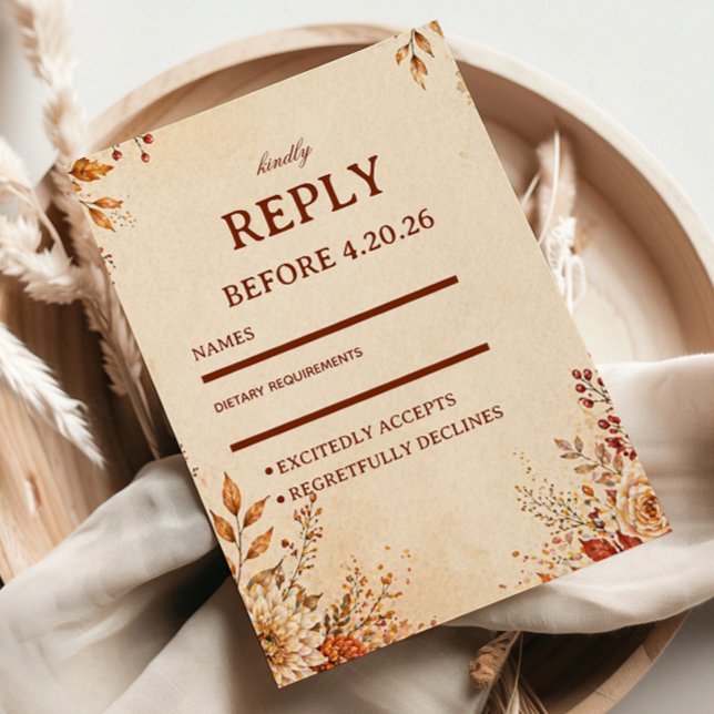 Cartons Réponse Fleur d'Automne Chaud (Créateur téléchargé)