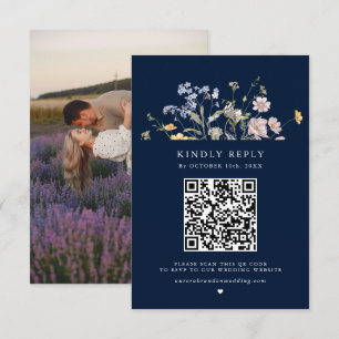 Cartons Réponse Fleur sauvage de printemps de la marine Meadow Gar