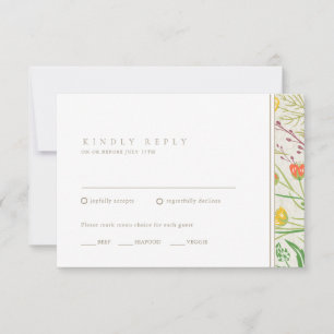 Cartons Réponse Fleur sauvage Wild Meadow Mariage extérieur
