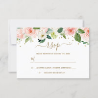 Fleurs Aquarelle Or Rose