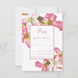 Cartons Réponse Fleurs aquarelles exotiques Fête d'anniversaire