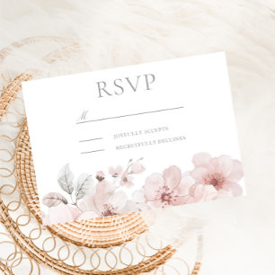 Cartons Réponse Fleurs d'Aquarelle Belle Mariage