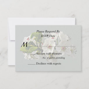 Cartons Réponse Fleurs de poirier blanc en fleurs